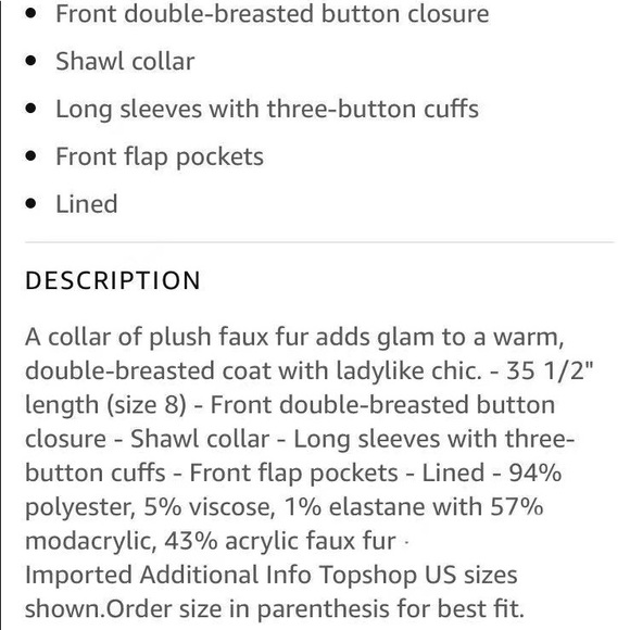 Topshop Lavender Pea coat - Picture 4 of 14